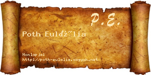 Poth Eulália névjegykártya